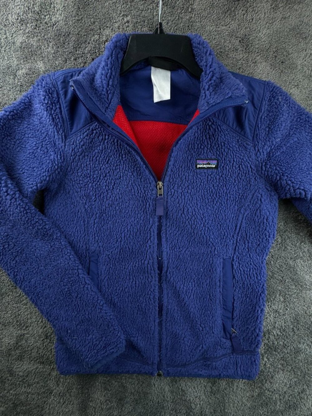 Patagonia Women Jacket Full Zip Purple Jacket Fuzzy Fleece Small Mesh Lined